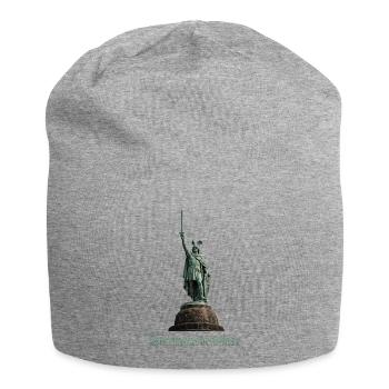 Hermannsdenkmal - Jersey-Beanie - Grau meliert - Vorne
