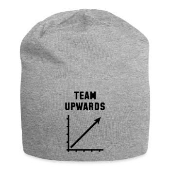 Team Upwards (Success / Progress / Black) - Jersey Beanie - heather grey - Front