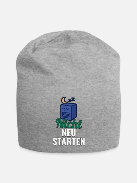 T-Shirt für Sysadmin – Nicht neu starten - Jersey-Beanie - Grau meliert
