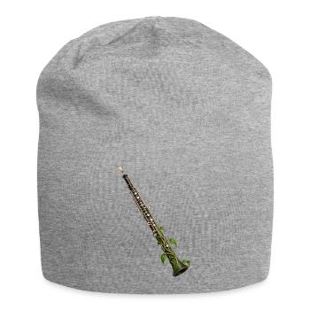 Botanische Reben-Oboe - Jersey-Beanie - Grau meliert - Vorne
