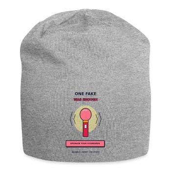 FakeOne - Jersey-Beanie - Grau meliert - Vorne
