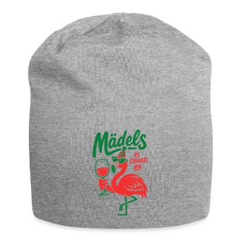 Wein Mädels Es Eskaliert Eh Weinfest - Jersey-Beanie - Grau meliert - Vorne