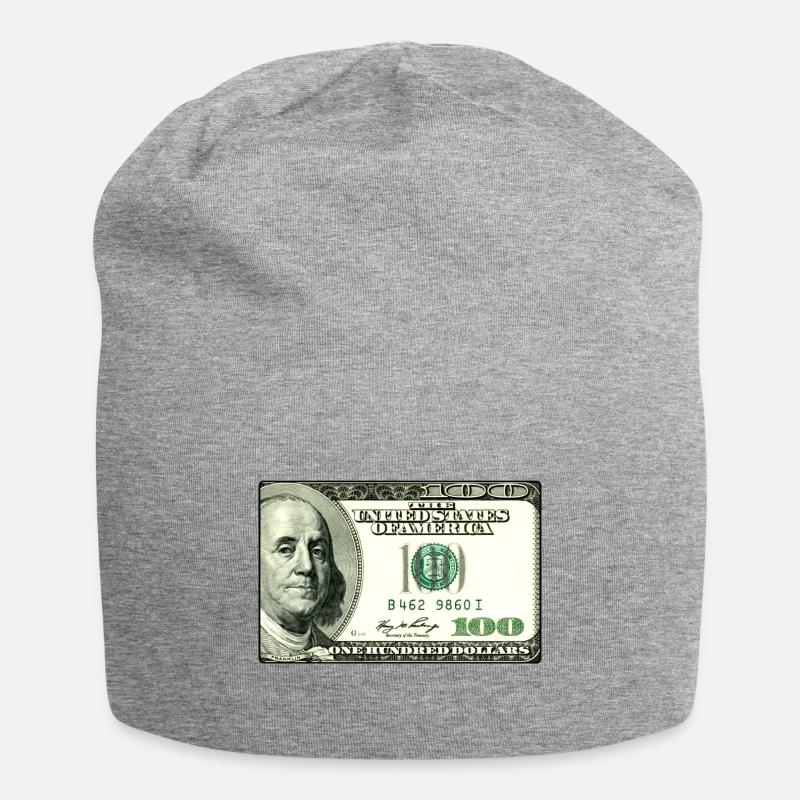 100 $ Dollars - Argent comptant - Bonnet en jersey - gris chiné