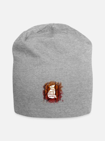 Die Natur will dich zurück Fuchs - Jersey-Beanie - Grau meliert