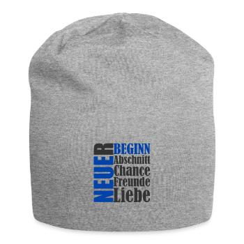 Neuer Lebensabschnitt Beginn Chance Leben Anfang - Jersey-Beanie - Grau meliert - Vorne