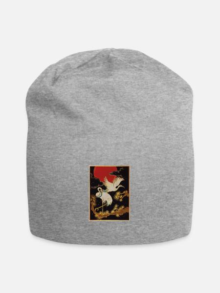 Japan Kirschblüte Bonsai Anime Japaner Geschenk - Jersey-Beanie - Grau meliert