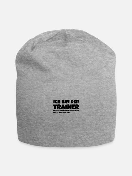 Ich Bin Der Trainer Um Zeit Zu Sparen Nehmen Wir - Jersey-Beanie - Grau meliert
