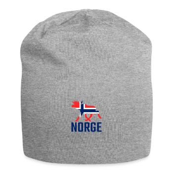 Norge Elch / Norwegen Flagge Urlaub Reise Geschenk - Jersey-Beanie - Grau meliert - Vorne