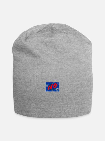 EU-Nr. - Europäische Union - Austritt - Jersey-Beanie - Grau meliert