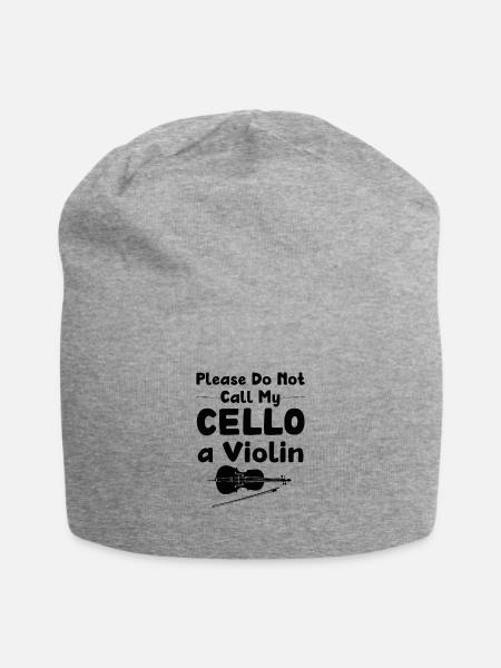 Cello Instrument Orchester Klassische Musik Schule - Jersey-Beanie - Grau meliert