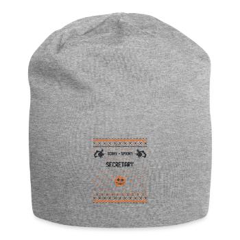 Gruselige und gruselige Sekretärin - Jersey-Beanie - Grau meliert - Vorne