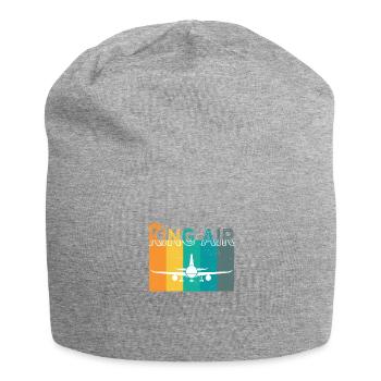 Pilot Flugzeug fliegen Flugsport Geschenkidee - Jersey-Beanie - Grau meliert - Vorne