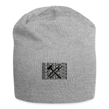 Schmied Shirt Metallarbeiter Amboss Messerschmied - Jersey-Beanie - Grau meliert - Vorne