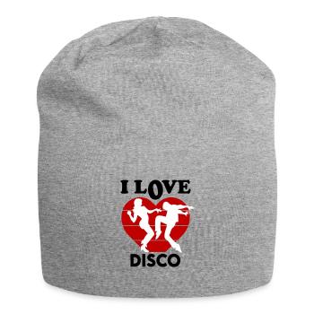 I Love Disco Ich liebe Disco Dancing Music Musik - Jersey-Beanie - Grau meliert - Vorne