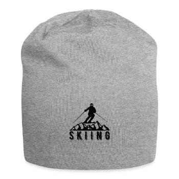 Skieurs Montagnes Descente Ski Sport Skis Ski Ski - Bonnet en jersey - gris chiné - Devant
