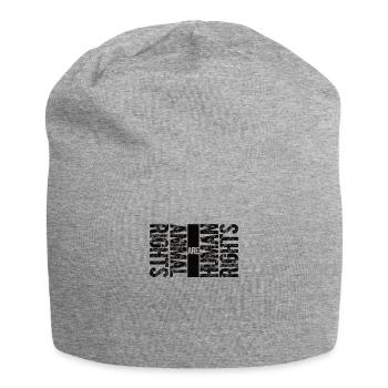 Tierschutz Naturschutz Respektiere Tierrechte - Jersey-Beanie - Grau meliert - Vorne