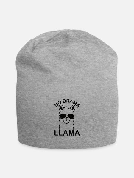 Lustiges Lama Tiere Sonnenbrille - Jersey-Beanie - Grau meliert