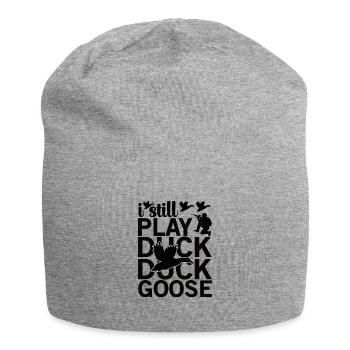 Jagd Jäger Wild Wald Jagen Gans Natur Geschenk - Jersey-Beanie - Grau meliert - Vorne