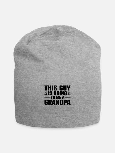 Opa Geschenkidee Opa weiß alles Spruch Großvater - Jersey-Beanie - Grau meliert