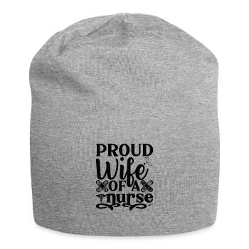 Ehefrau einer Krankenschwester - Jersey-Beanie - Grau meliert - Vorne