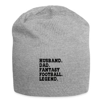 Fantasy Football Father Husband Fantasy Woman - Jersey Beanie - heather grey - Front