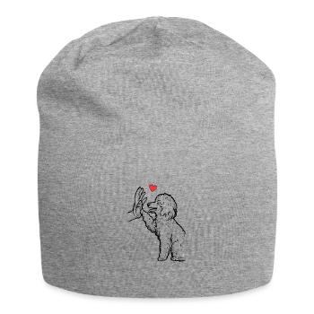 Poodle Cute Poodle Love Poodle - Jersey Beanie - heather grey - Front