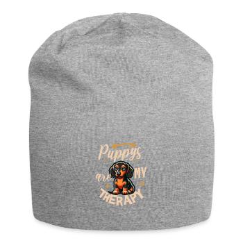 Dachshund Puppy Lover Hunting Dog - Jersey Beanie - heather grey - Front