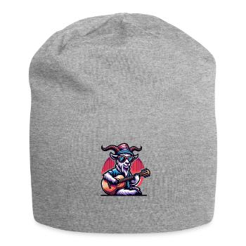 Chèvre Cool Jouant De La Guitare Dans La Conception De Bande - Bonnet en jersey - gris chiné - Devant