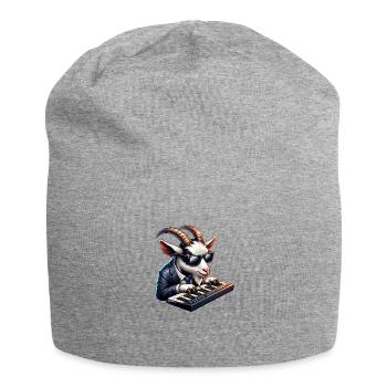 Ziege Auf Der Farm Spielt Keyboard - Jersey-Beanie - Grau meliert - Vorne