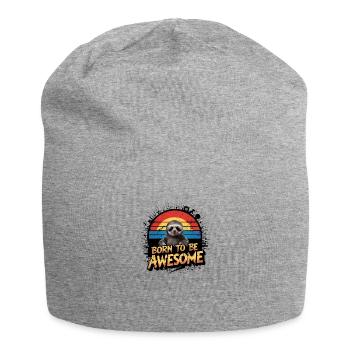 Funny Sloth Design Relaxed and Tired - Jersey Beanie - heather grey - Front