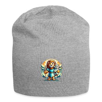 Vêtements Chrétiens Lion et Agneau Ange - Bonnet en jersey - gris chiné - Devant