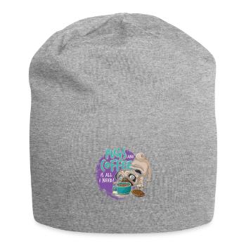 Les seins et le café sont tout ce dont j’ai besoin - Bonnet en jersey - gris chiné - Devant