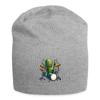 Funny Pimple Drummer Player Humorous - Jersey Beanie - heather grey - Front