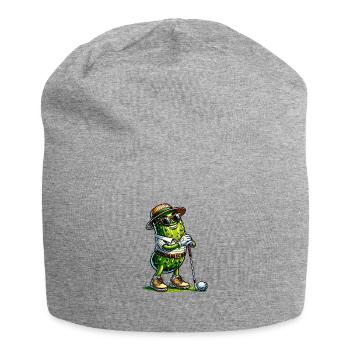 Drôle de conception de joueur de golf Pickle - Bonnet en jersey - gris chiné - Devant