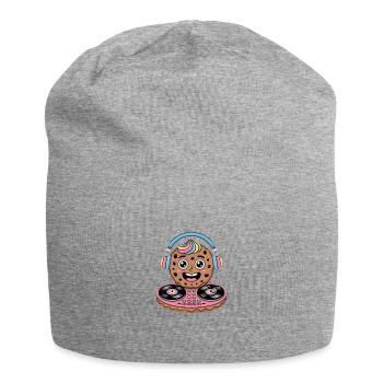 Cookie DJ de Noël avec casque - Bonnet en jersey - gris chiné - Devant