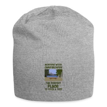 Camping slogan camping - Jersey Beanie - heather grey - Front