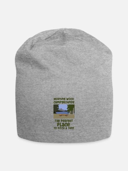 Camping slogan camping - Bonnet en jersey - gris chiné