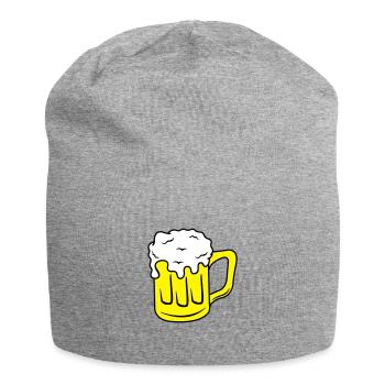 la bière - Bonnet en jersey - gris chiné - Devant
