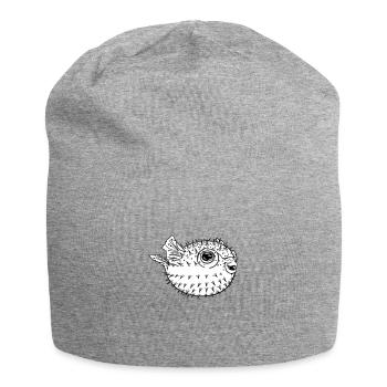 Poisson globe - Bonnet en jersey - gris chiné - Devant