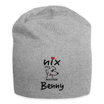 Nicht's ohne Hund Benny - Jersey-Beanie - Grau meliert - Vorne