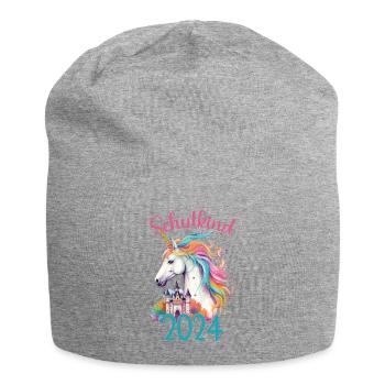 Écolier 2024 Licorne École Élève - Bonnet en jersey - gris chiné - Devant