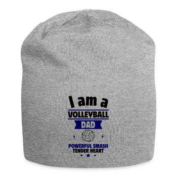 I'm a volleyball dad: powerful smash, tender - Jersey Beanie - heather grey - Front
