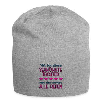 Verwöhnte Tochter Beste Töchter Papas Prinzessin - Jersey-Beanie - Grau meliert - Vorne