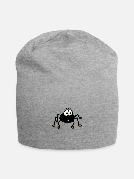 Halloween Spinne - Jersey-Beanie - Grau meliert