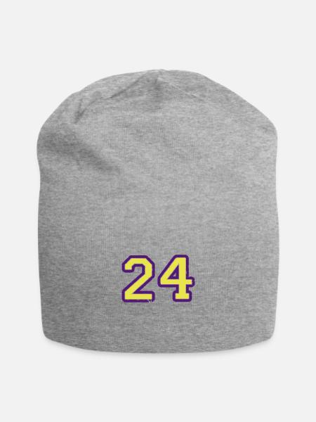 24 - Jersey-Beanie - Grau meliert