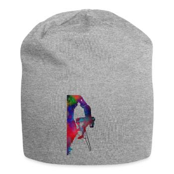 climbing sport art - Jersey Beanie - heather grey - Front