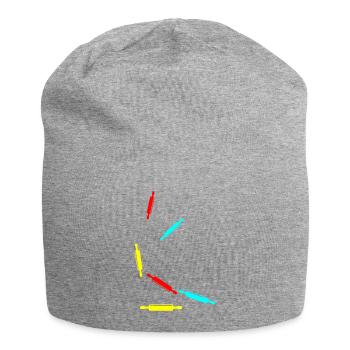 Küchenrolle Nudelholz - Jersey-Beanie - Grau meliert - Vorne