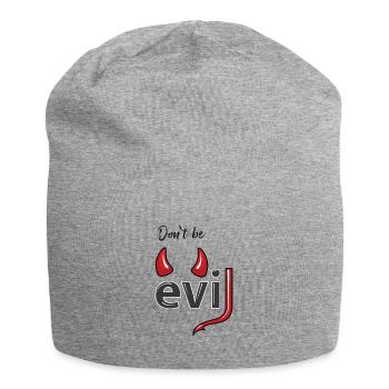 Don't be evil - Teufelshörner - Jersey-Beanie - Grau meliert - Vorne