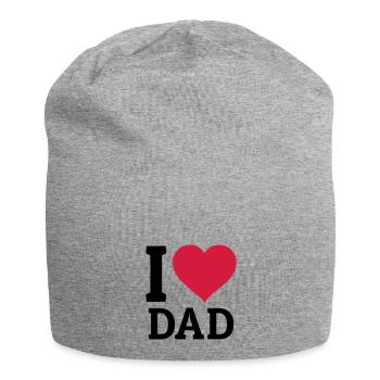 I love Dad - Jersey-Beanie - Grau meliert - Vorne