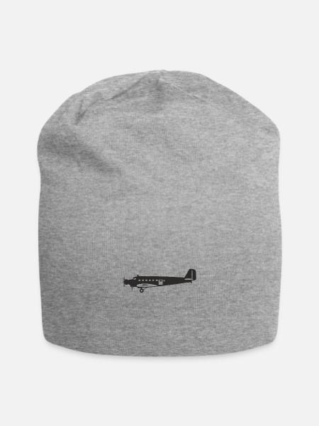 Junkers 52 Ju52 schwarz - Jersey-Beanie - Grau meliert